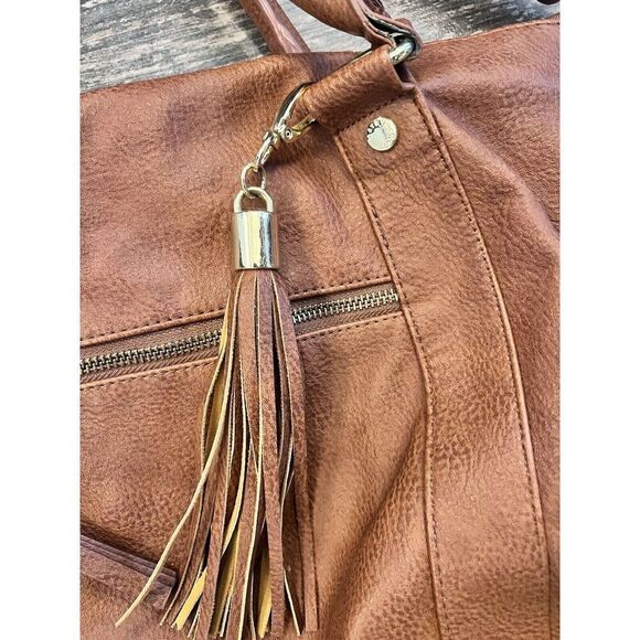 STEVE‎ MADDEN XL Travel/Gym Bag Faux Leather Color Bronze - Picture 8 of 13